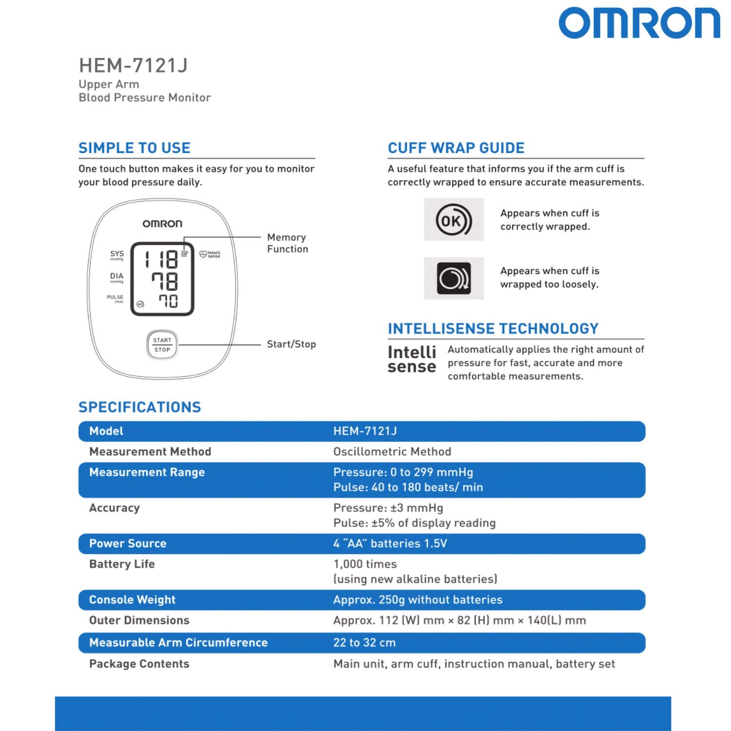 Omron 7121j sale